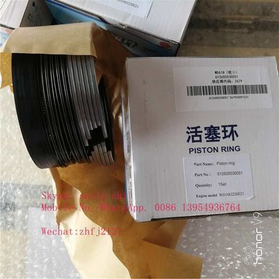 aro del pistón original 612600030051, piezas del motor del weichai para el motor WD10G220E21 del weichai