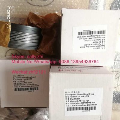 aro del pistón a estrenar, F/C6121-502, piezas del motor del shangchai para el motor SC11CB220G2B1 del shangchai